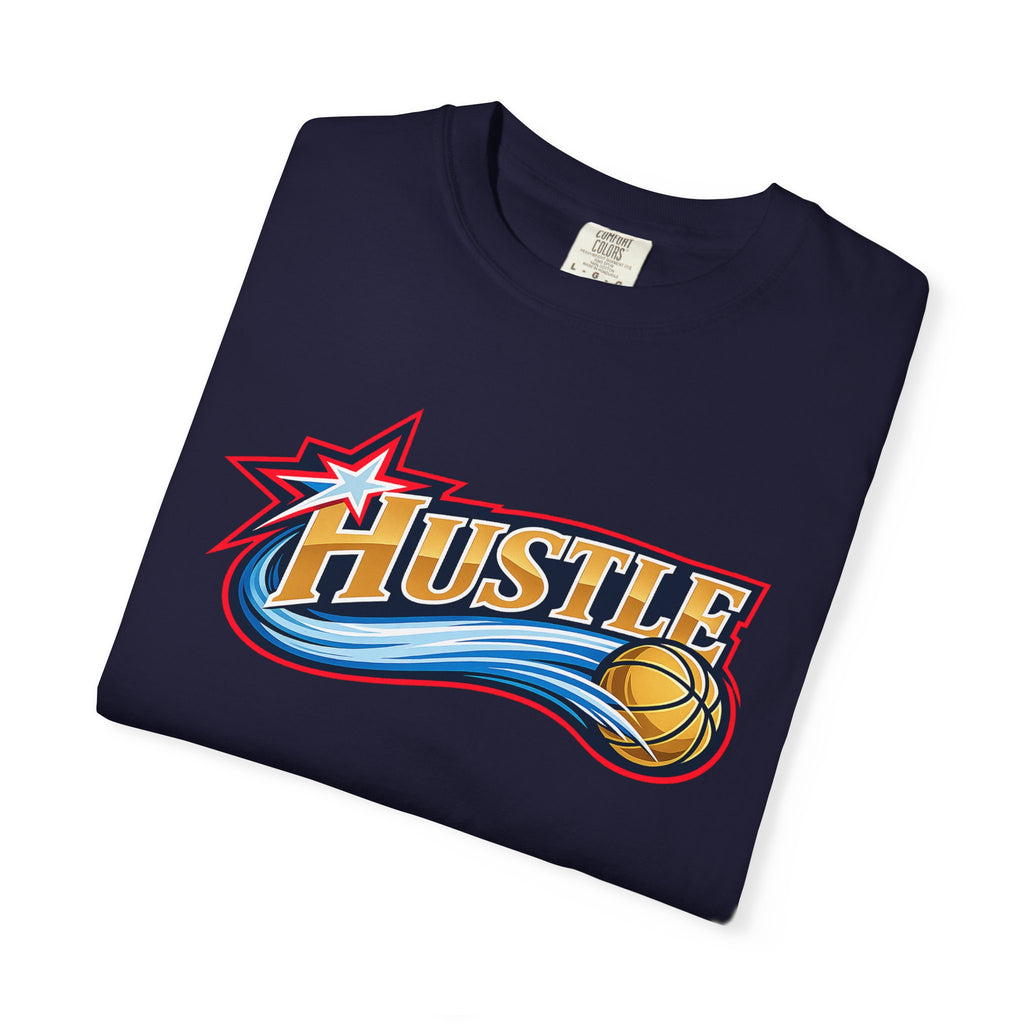 Hustle Sixers Logo T-Shirt - Retro 76ers Tee Comfort Colors