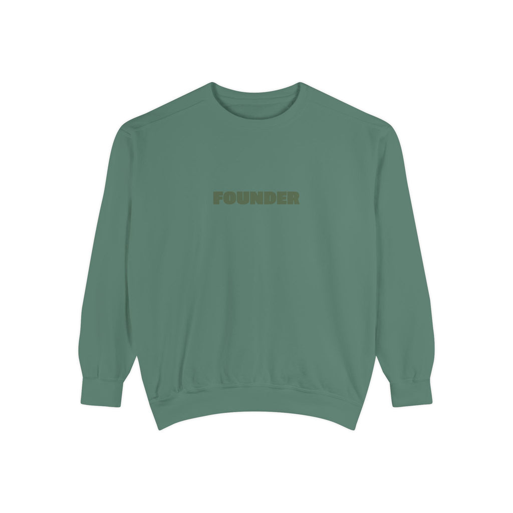 Founder Sweatshirt — 'FOUNDER' Garment-Dyed Crewneck for Brand Founders