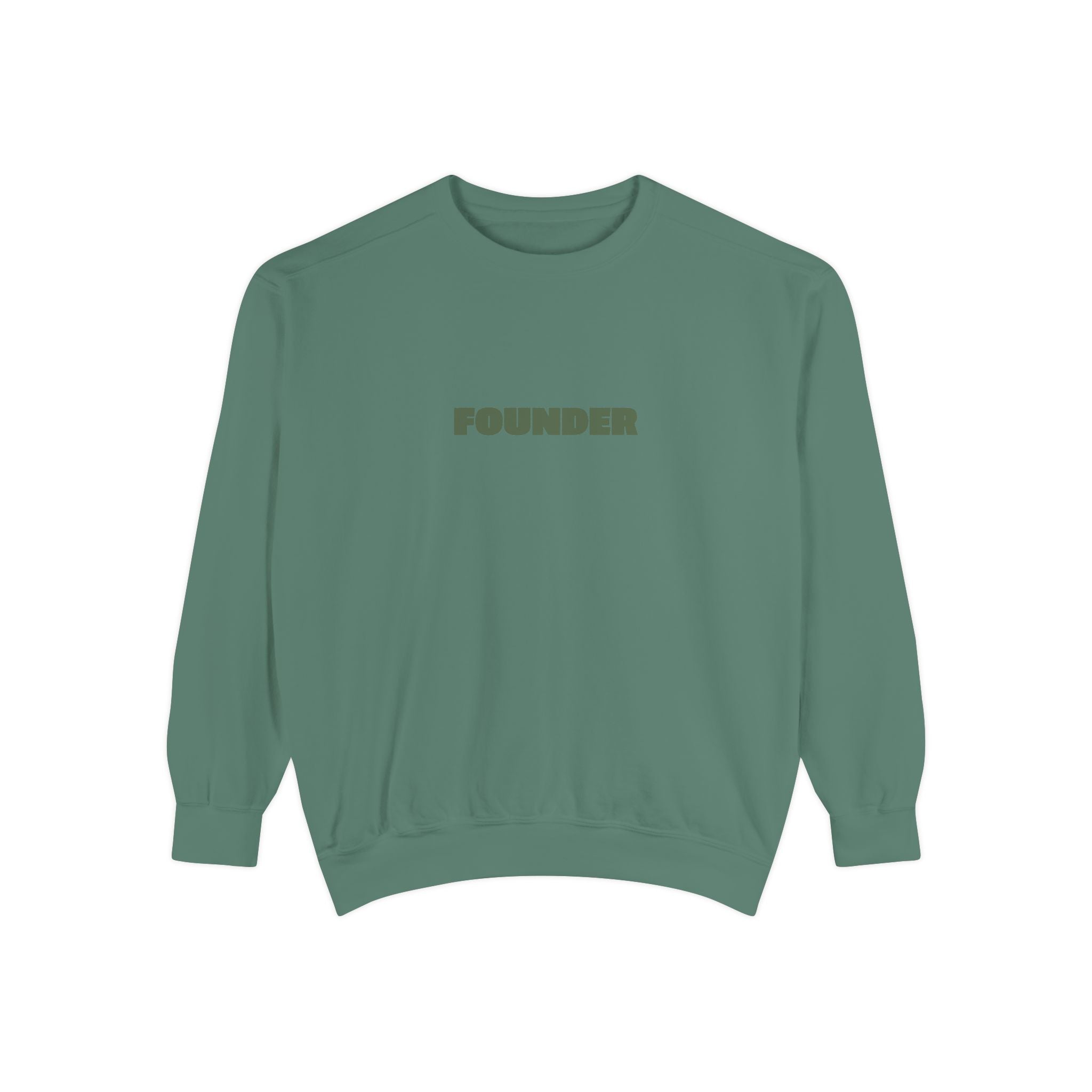 Founder Sweatshirt — 'FOUNDER' Garment-Dyed Crewneck for Brand Founders