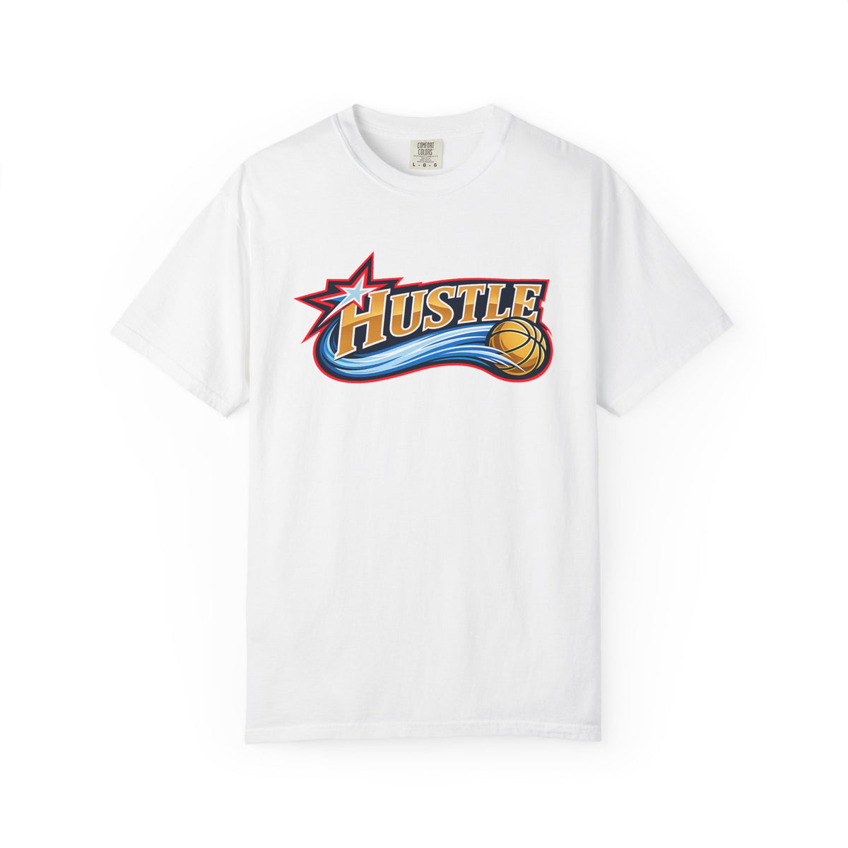 Hustle Sixers Logo T-Shirt - Retro 76ers Tee Comfort Colors
