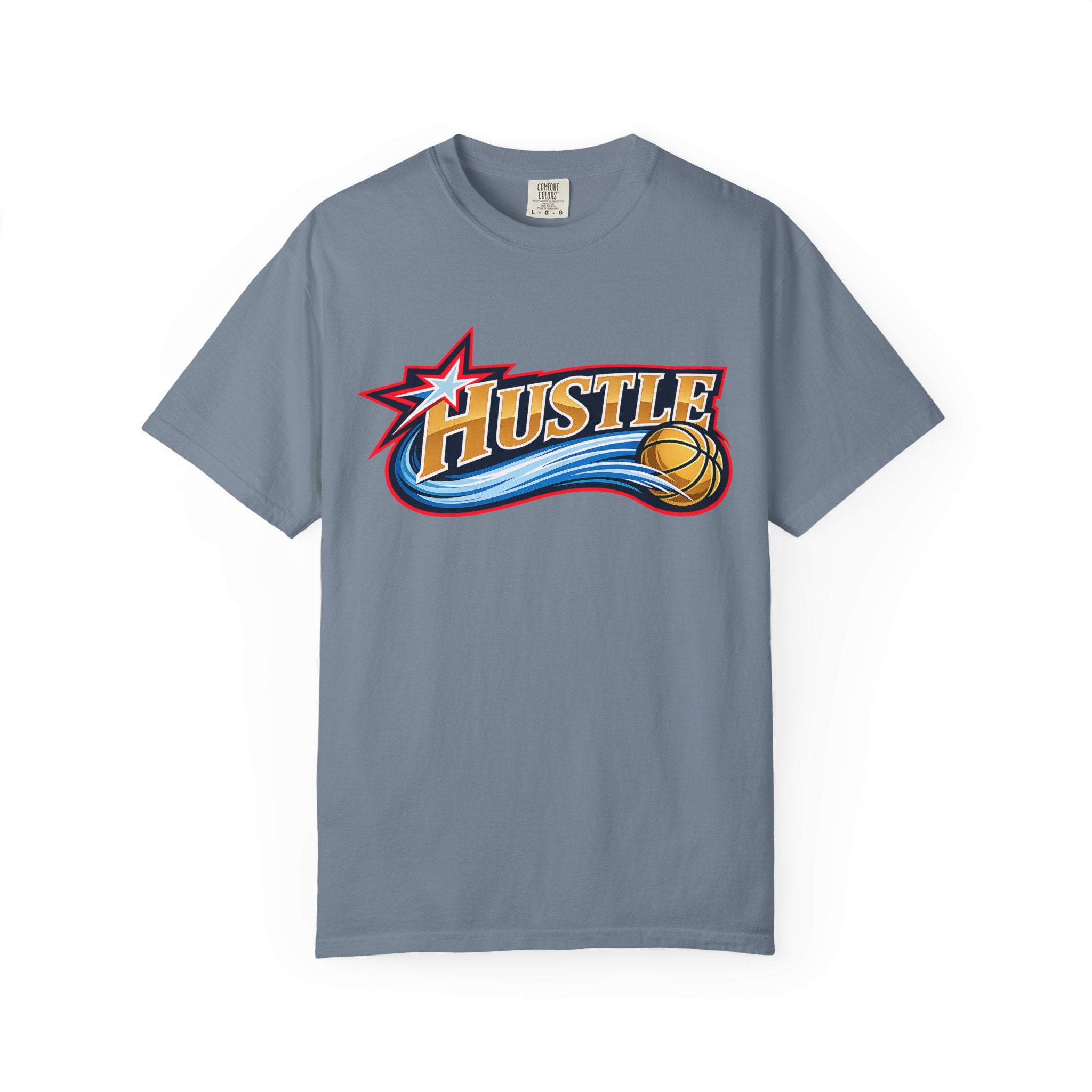 Hustle Sixers Logo T-Shirt - Retro 76ers Tee Comfort Colors