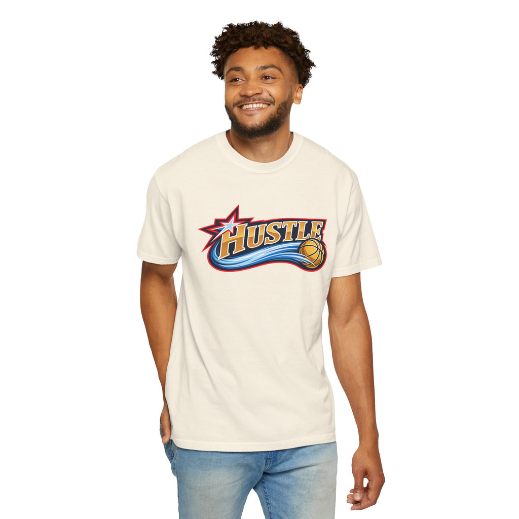 Hustle Sixers Logo T-Shirt - Retro 76ers Tee Comfort Colors