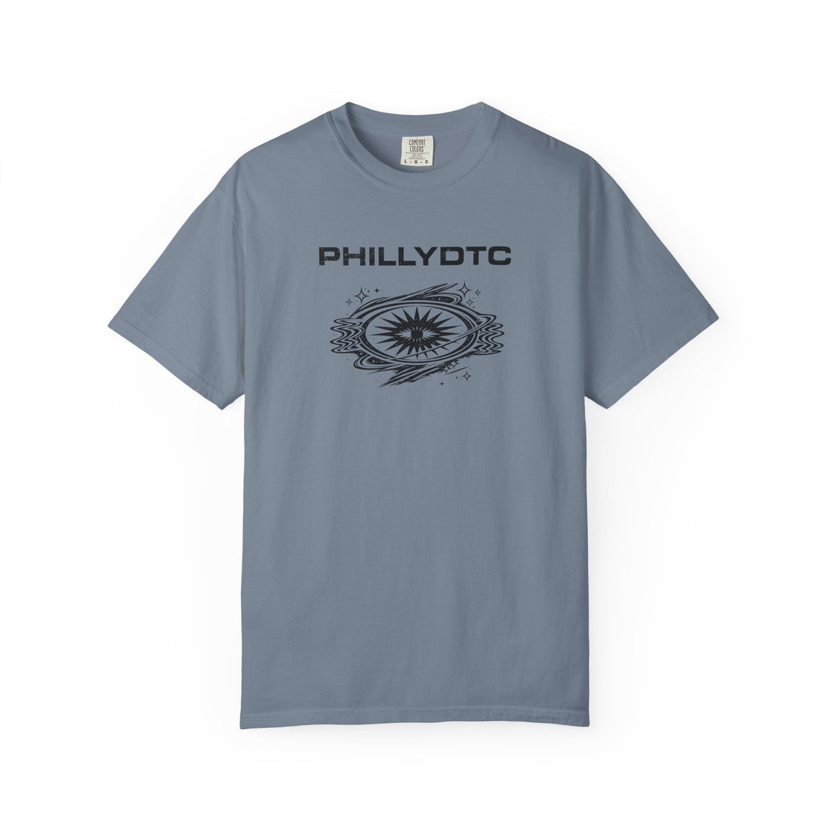 PhillyDTC 90s Rave Graphic Tee - Cosmic Compass Grunge T-Shirt