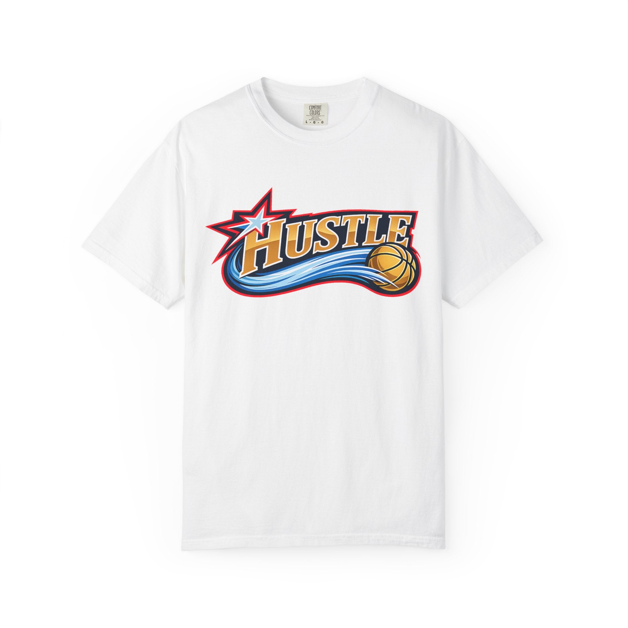 Hustle Sixers Logo T-Shirt - Retro 76ers Tee Comfort Colors