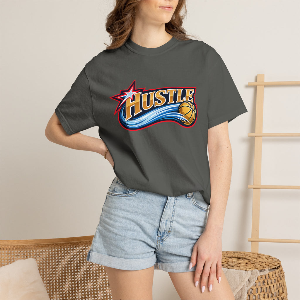 Hustle Sixers Logo T-Shirt - Retro 76ers Tee Comfort Colors