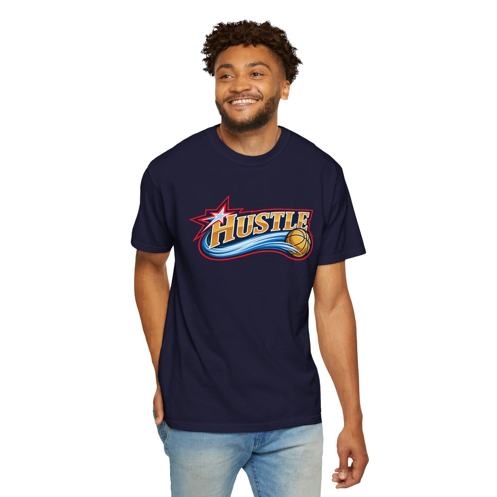 Hustle Sixers Logo T-Shirt - Retro 76ers Tee Comfort Colors