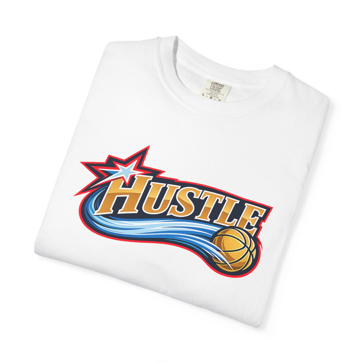 Hustle Sixers Logo T-Shirt - Retro 76ers Tee Comfort Colors