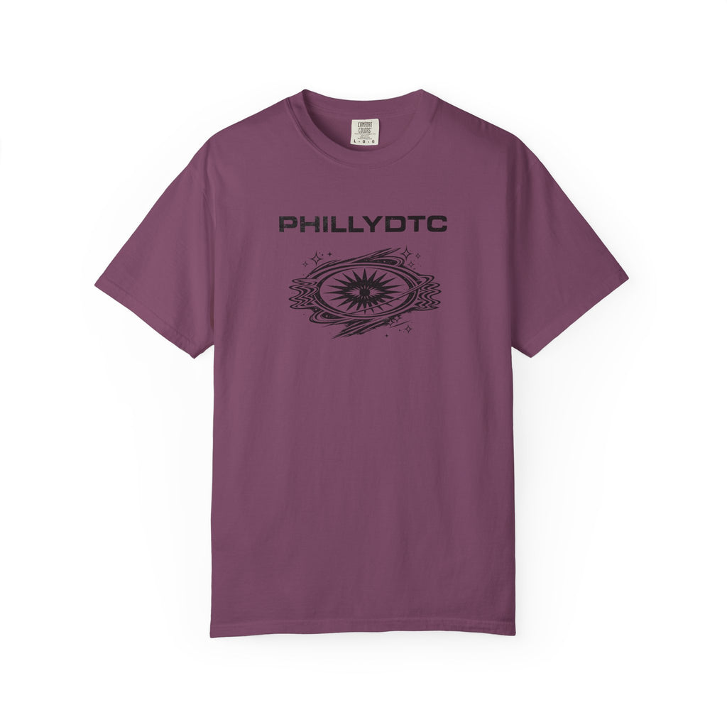 PhillyDTC 90s Rave Graphic Tee - Cosmic Compass Grunge T-Shirt