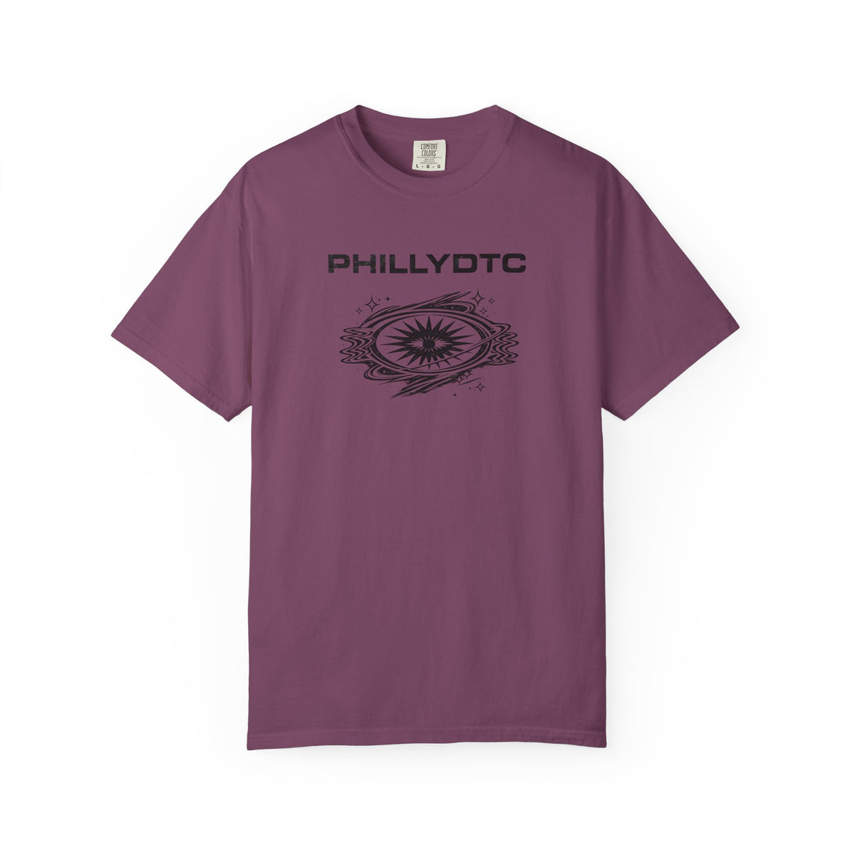 PhillyDTC 90s Rave Graphic Tee - Cosmic Compass Grunge T-Shirt