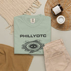 PhillyDTC 90s Rave Graphic Tee - Cosmic Compass Grunge T-Shirt