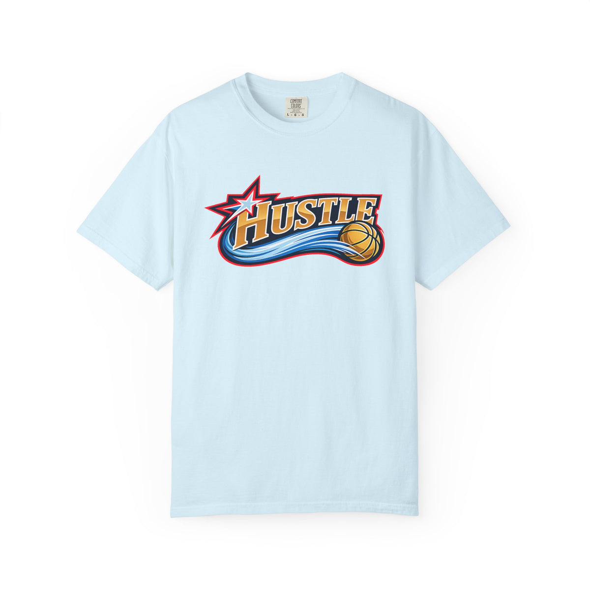 Hustle Sixers Logo T-Shirt - Retro 76ers Tee Comfort Colors