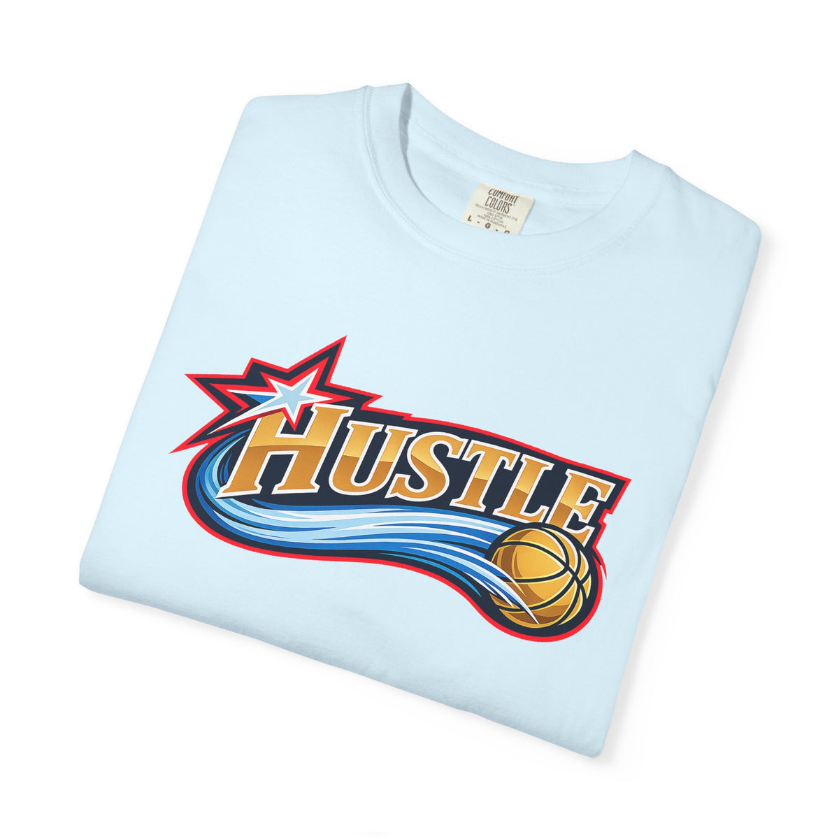 Hustle Sixers Logo T-Shirt - Retro 76ers Tee Comfort Colors