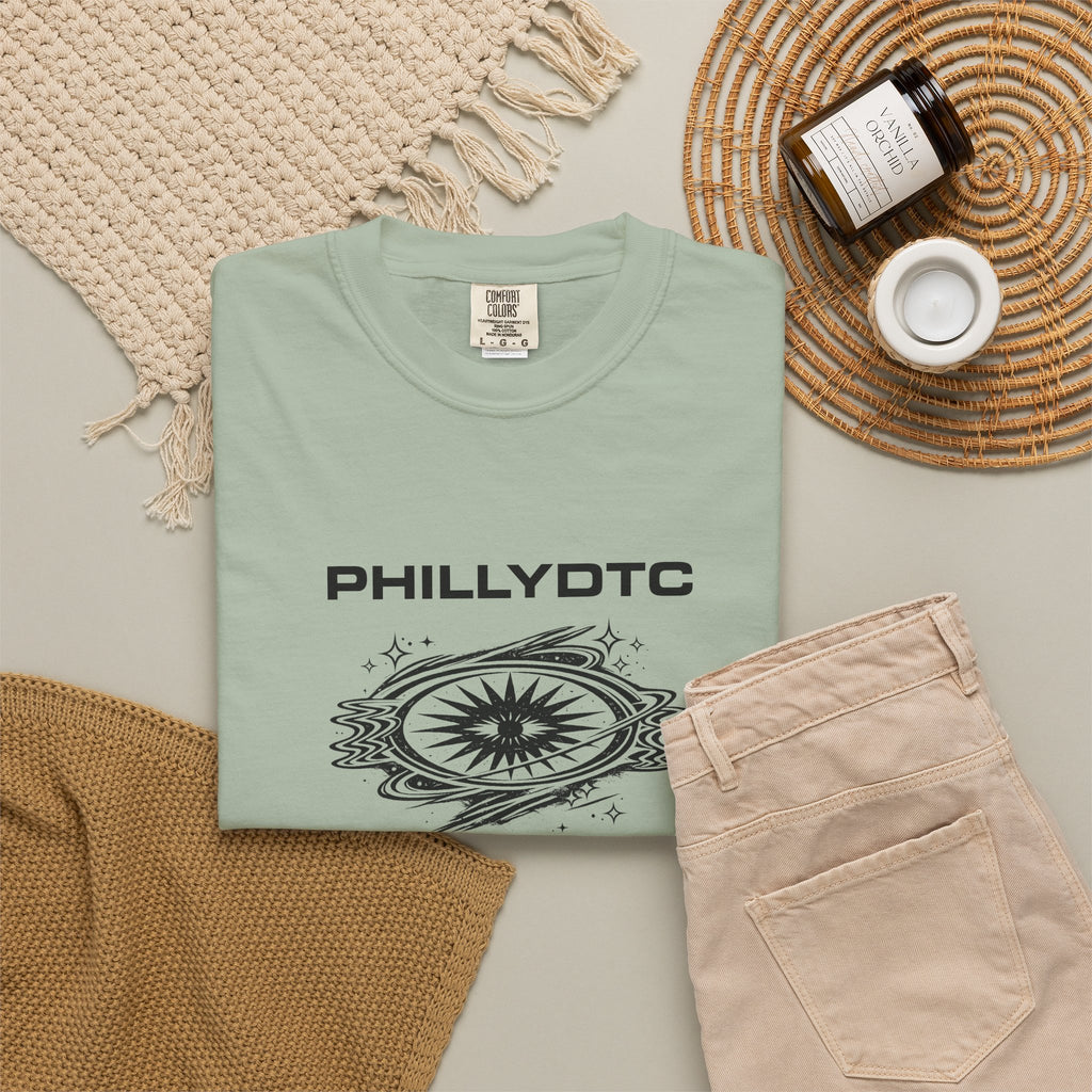 PhillyDTC 90s Rave Graphic Tee - Cosmic Compass T-Shirt