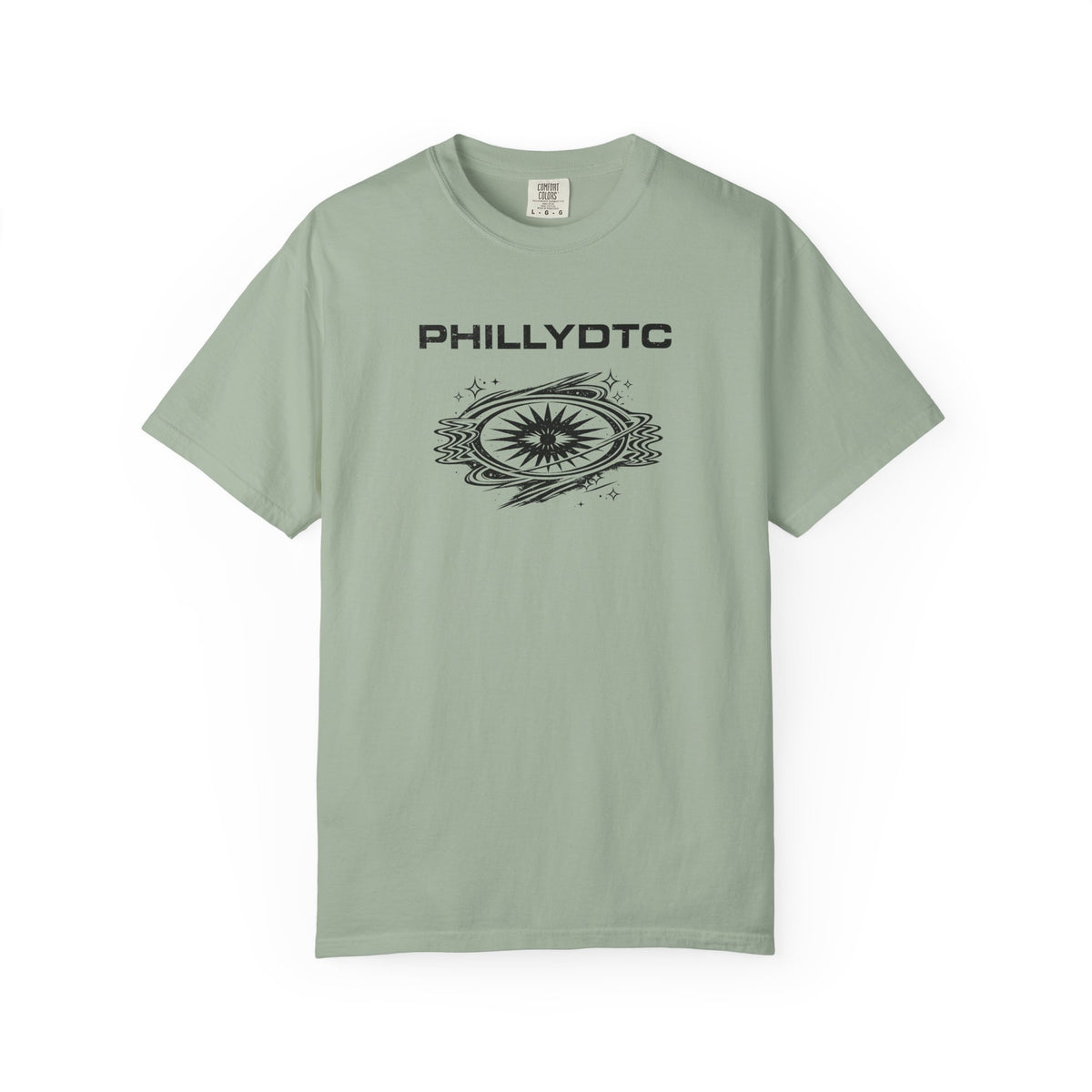 PhillyDTC 90s Rave Graphic Tee - Cosmic Compass Grunge T-Shirt