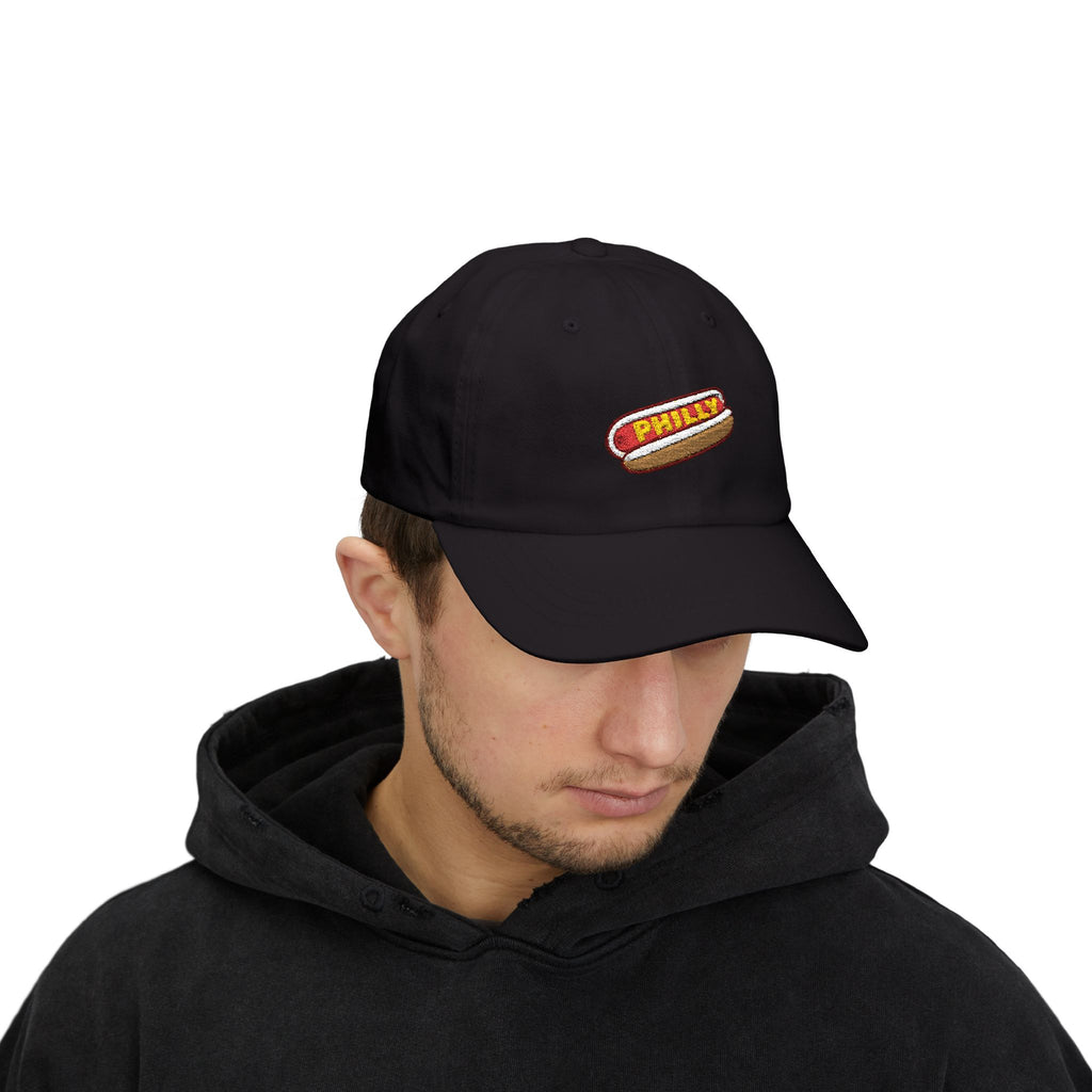 PHILLY Glizzy Hot Dog Embroidered Dad Hat