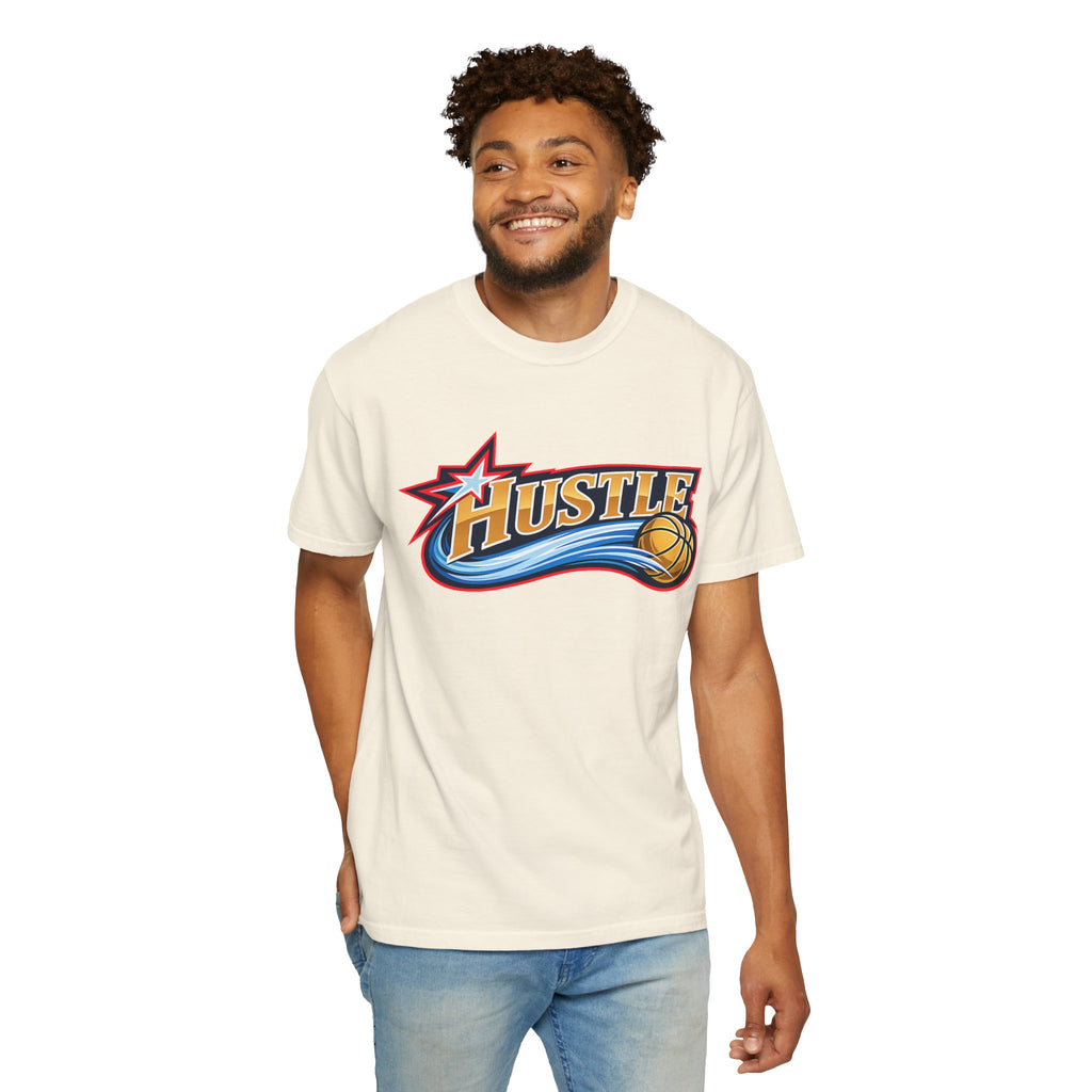 Hustle Sixers Logo T-Shirt - Retro 76ers Tee Comfort Colors