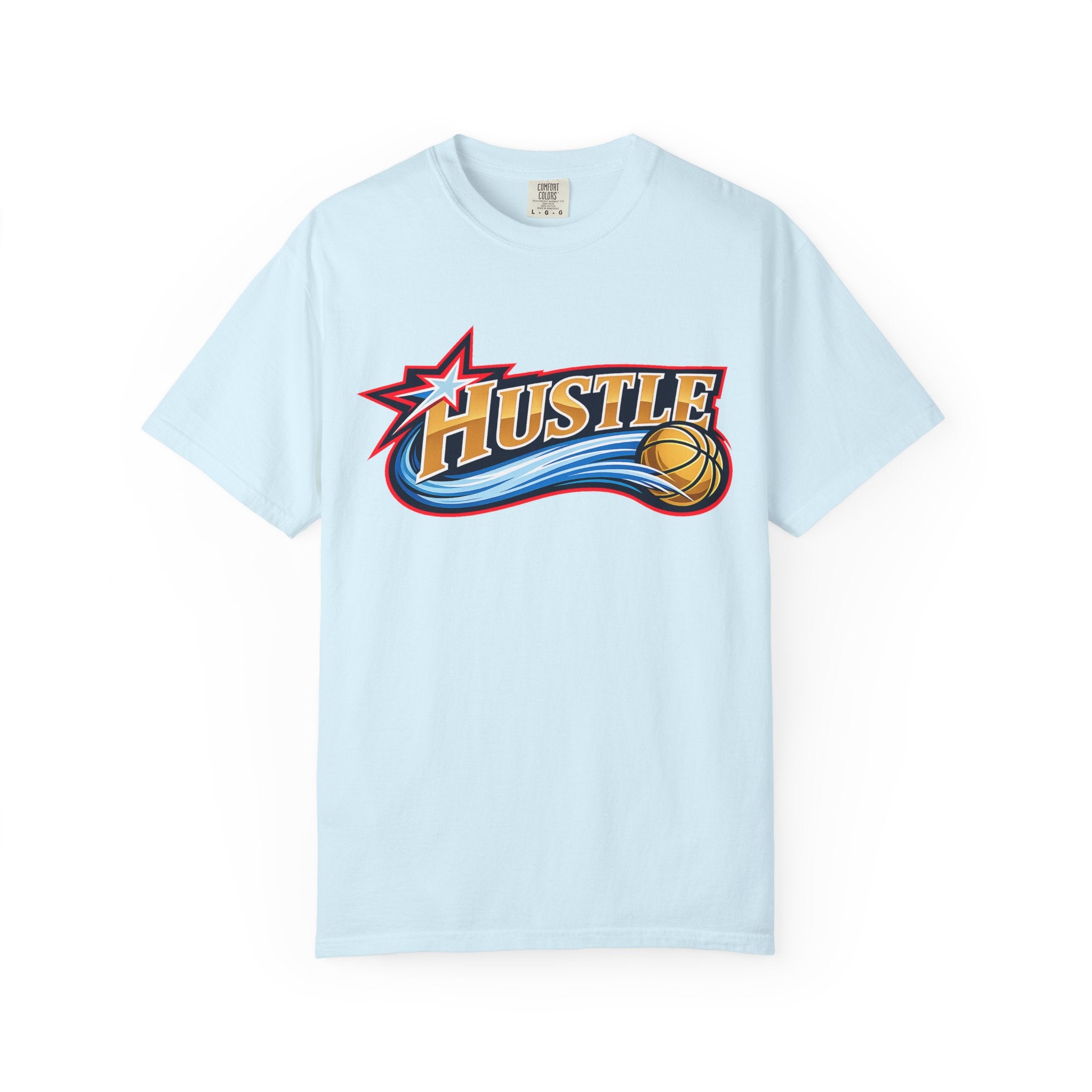 Hustle Sixers Logo T-Shirt - Retro 76ers Tee Comfort Colors
