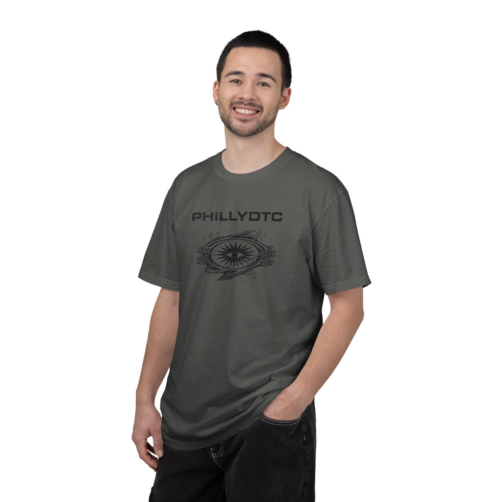 PhillyDTC 90s Rave Graphic Tee - Cosmic Compass Grunge T-Shirt