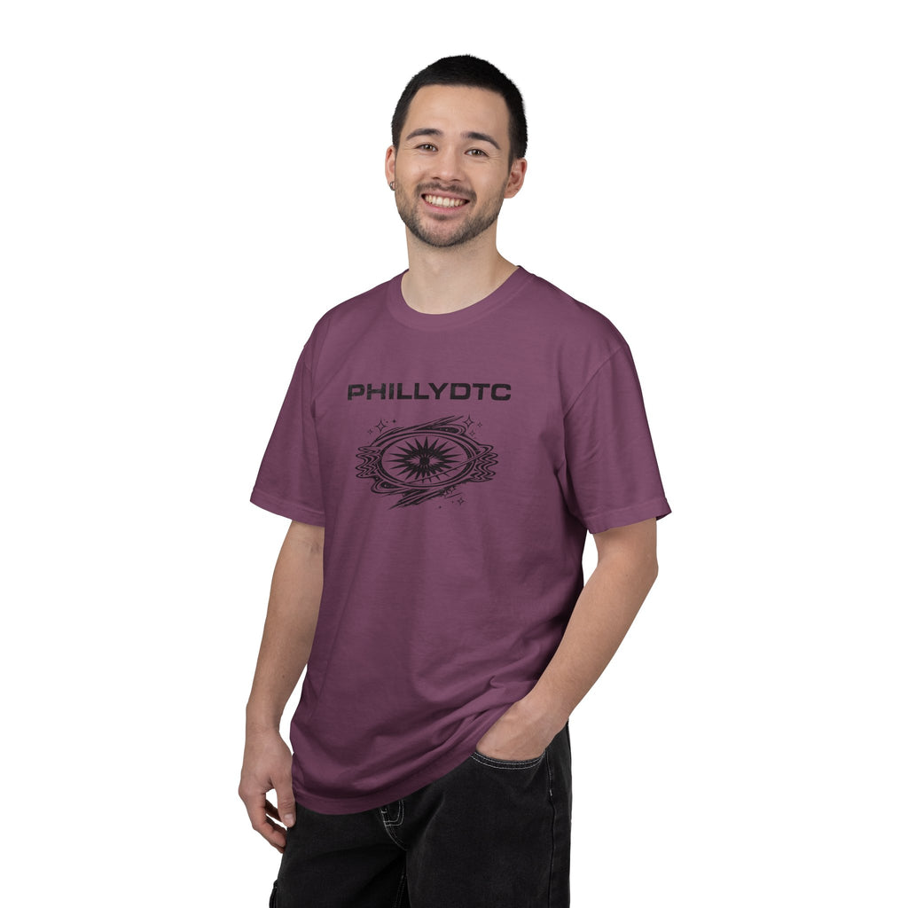 PhillyDTC 90s Rave Graphic Tee - Cosmic Compass Grunge T-Shirt