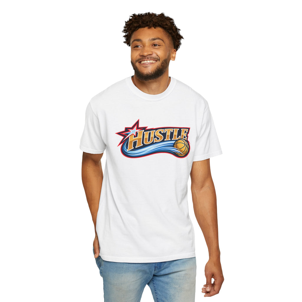 Hustle Sixers Logo T-Shirt - Retro 76ers Tee Comfort Colors