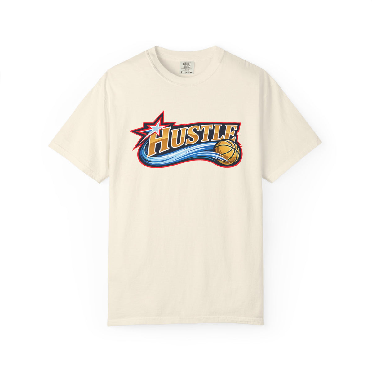 Hustle Sixers Logo T-Shirt - Retro 76ers Tee Comfort Colors