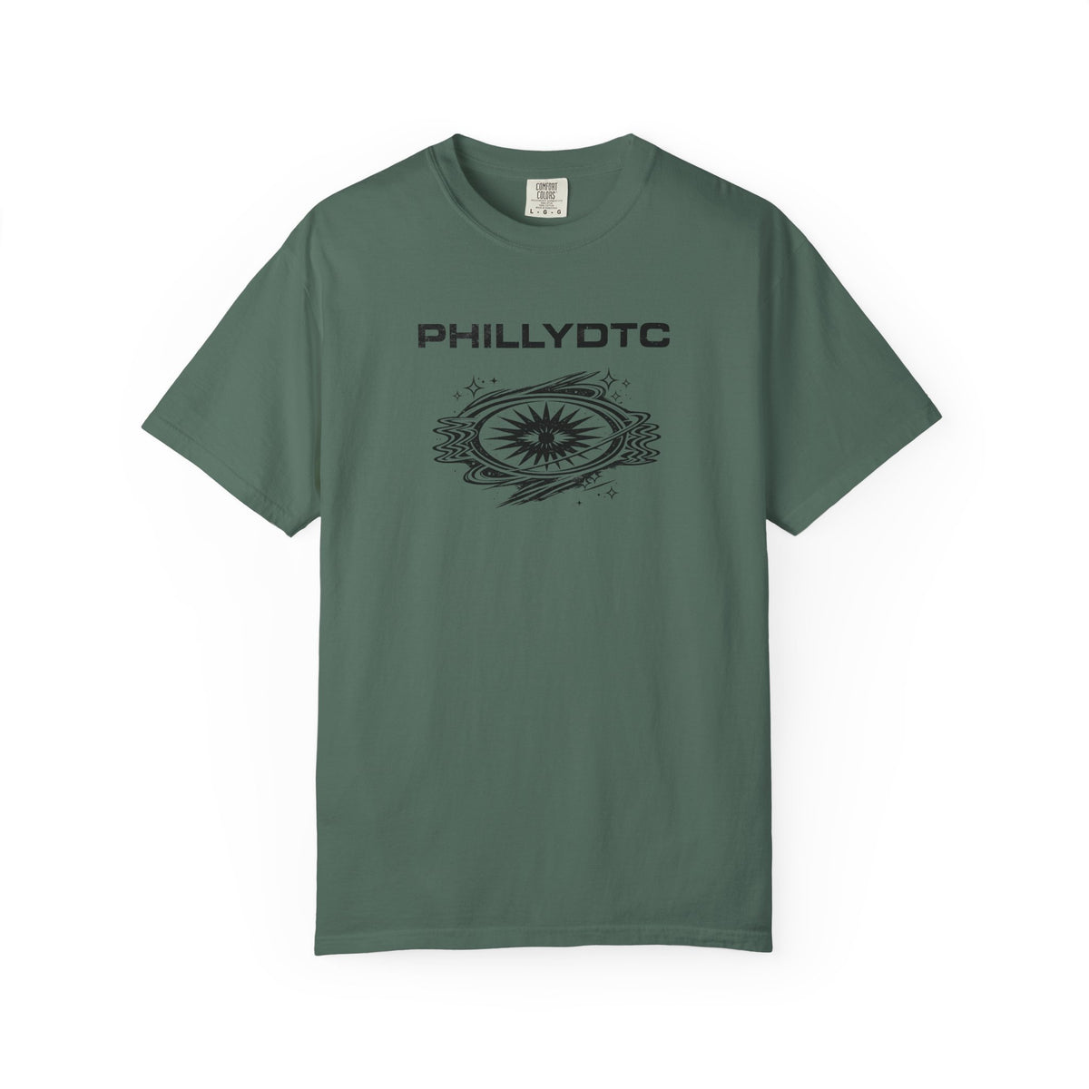 PhillyDTC 90s Rave Graphic Tee - Cosmic Compass Grunge T-Shirt