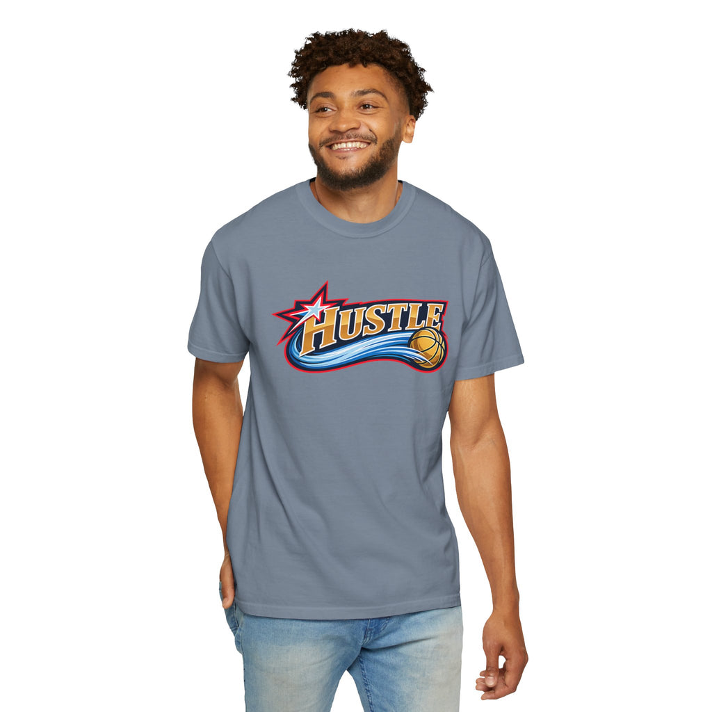 Hustle Sixers Logo T-Shirt - Retro 76ers Tee Comfort Colors