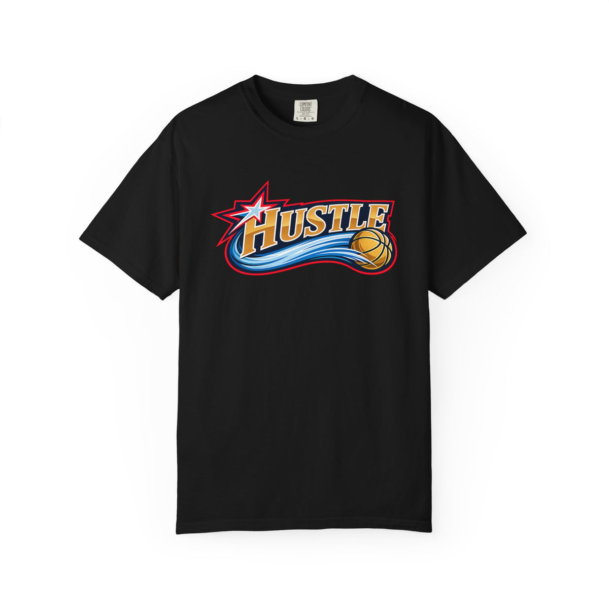 Hustle Sixers Logo T-Shirt - Retro 76ers Tee Comfort Colors