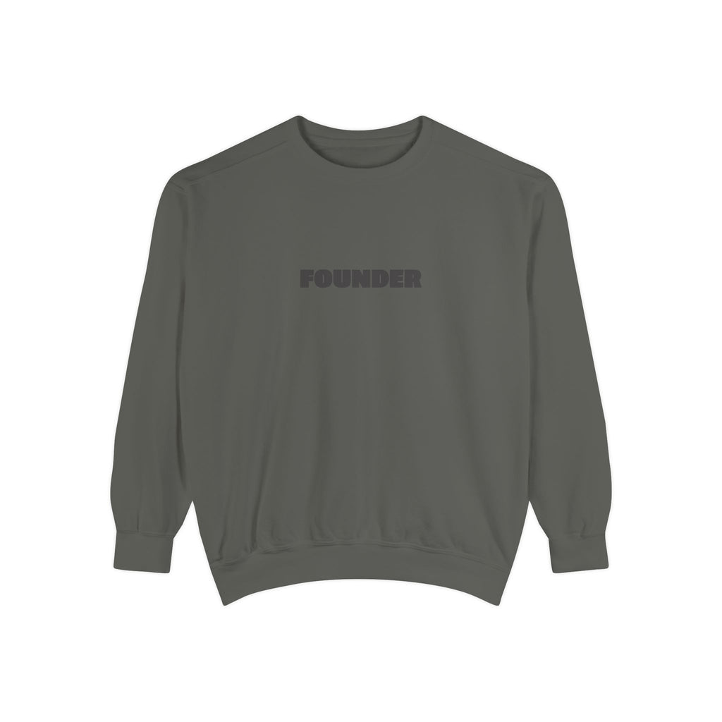 Founder Sweatshirt — 'FOUNDER' Garment-Dyed Crewneck for Brand Founders