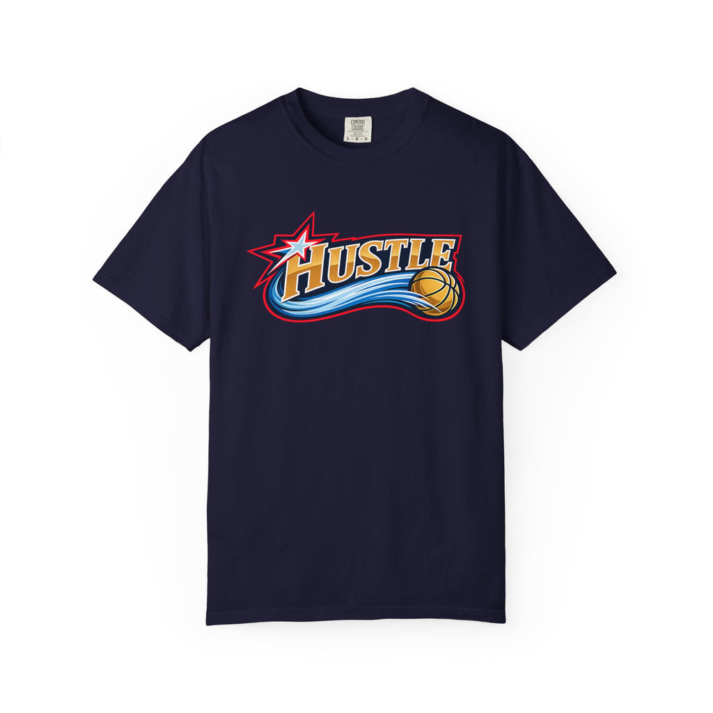 Hustle Sixers Logo T-Shirt - Retro 76ers Tee Comfort Colors