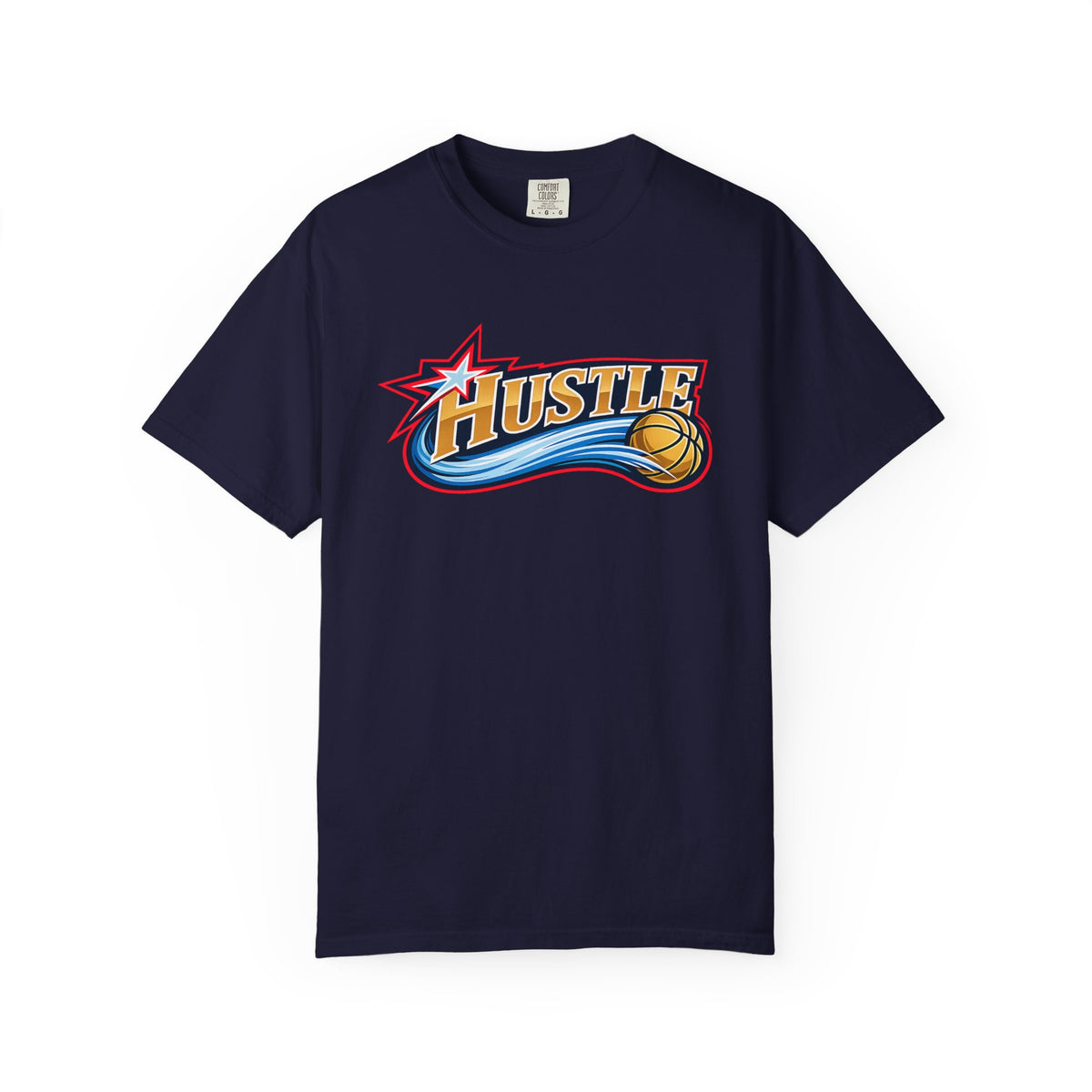 Hustle Sixers Logo T-Shirt - Retro 76ers Tee Comfort Colors