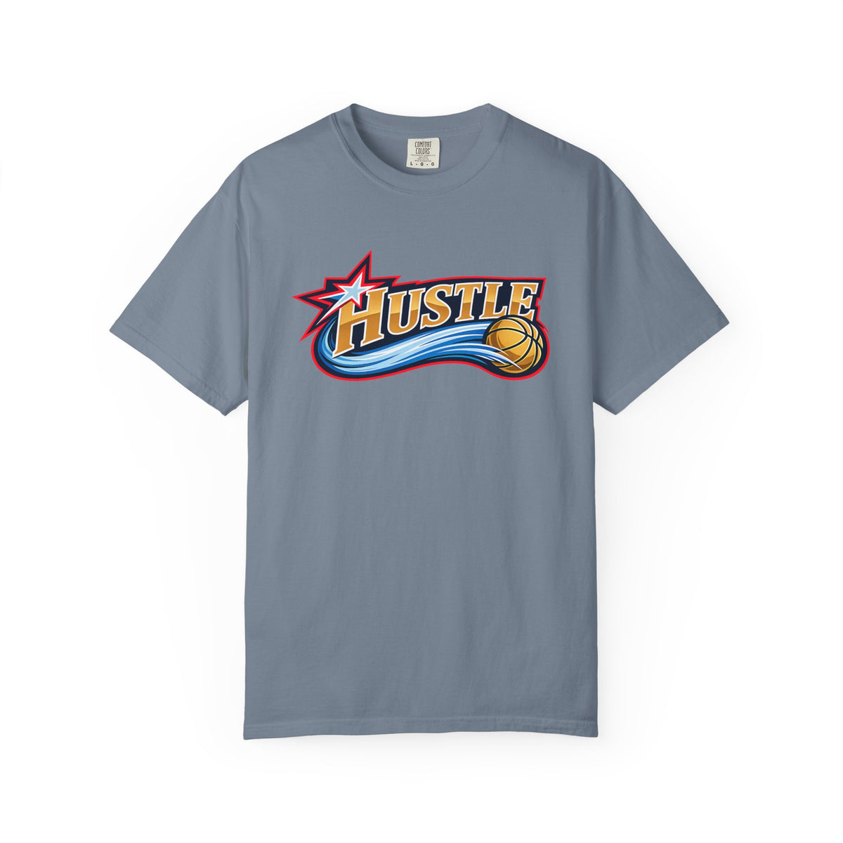 Hustle Sixers Logo T-Shirt - Retro 76ers Tee Comfort Colors