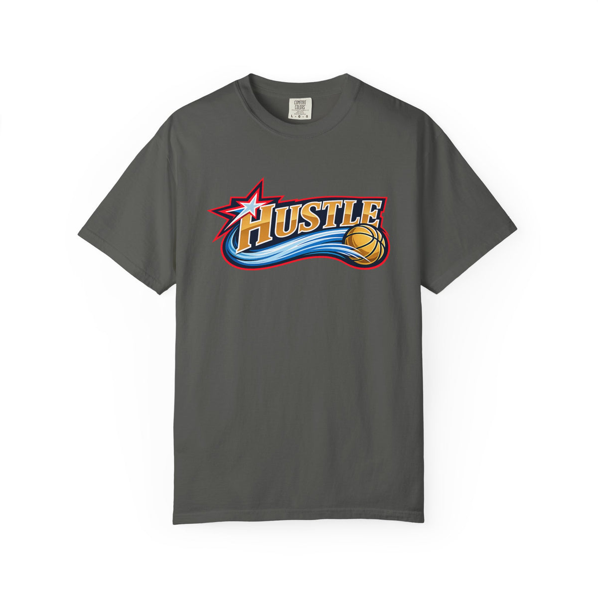 Hustle Sixers Logo T-Shirt - Retro 76ers Tee Comfort Colors