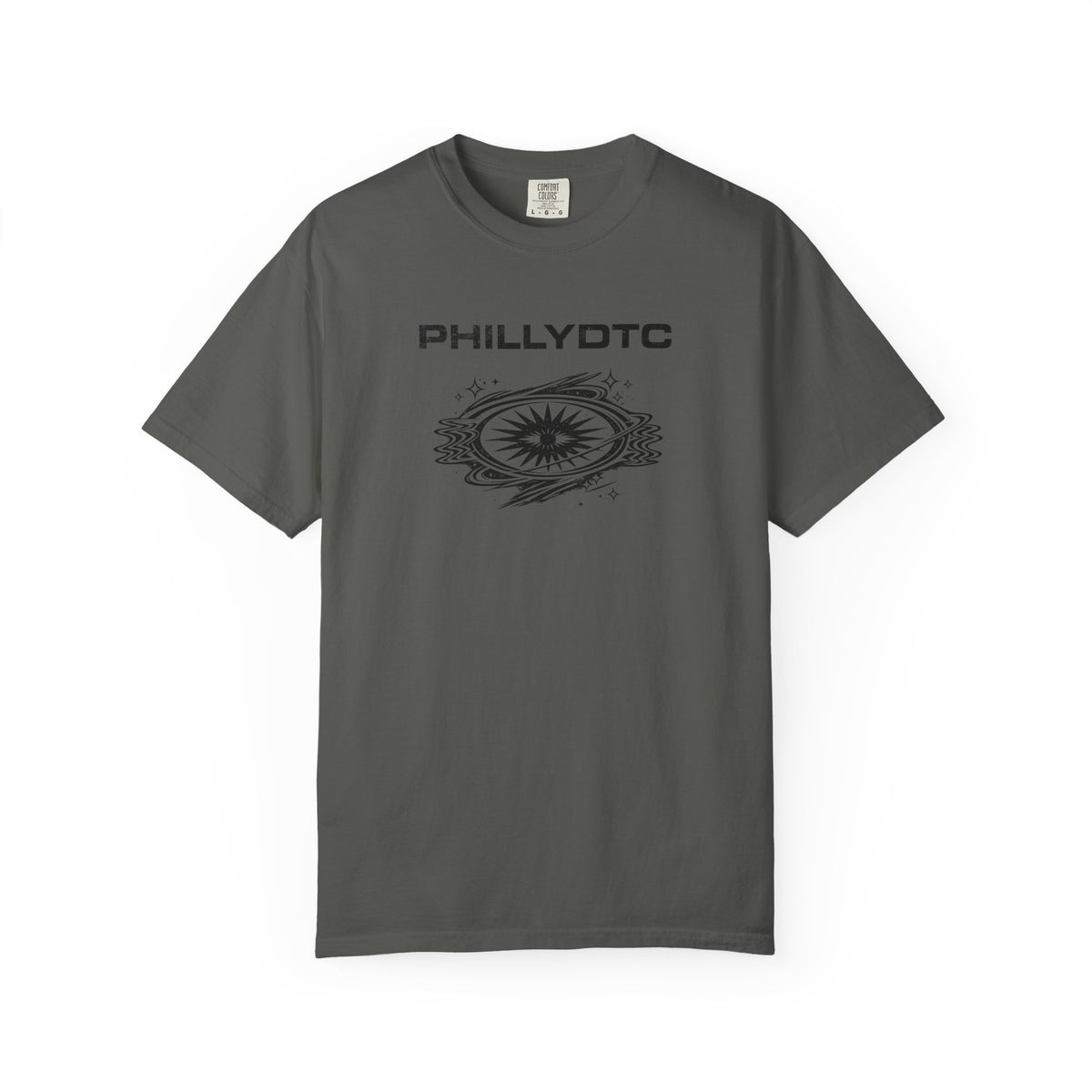 PhillyDTC 90s Rave Graphic Tee - Cosmic Compass Grunge T-Shirt