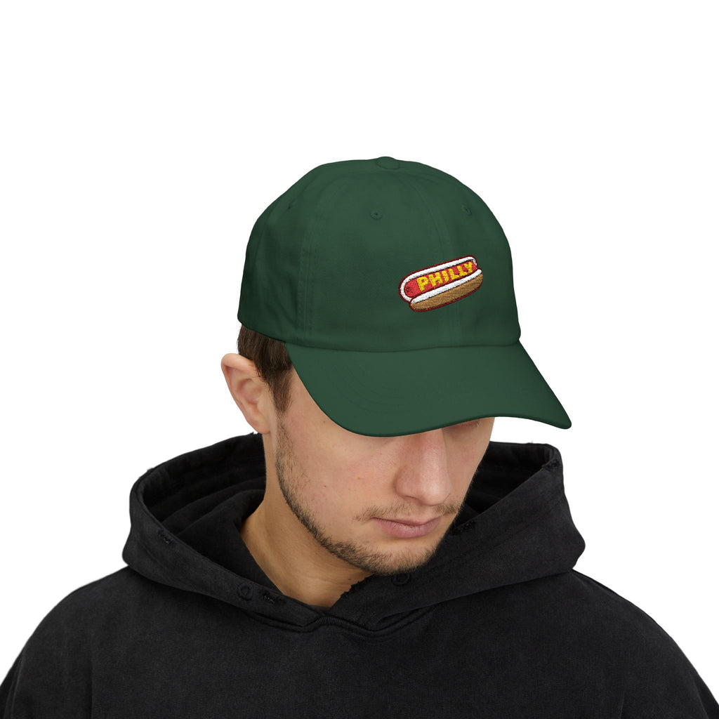 PHILLY Glizzy Hot Dog Embroidered Dad Hat